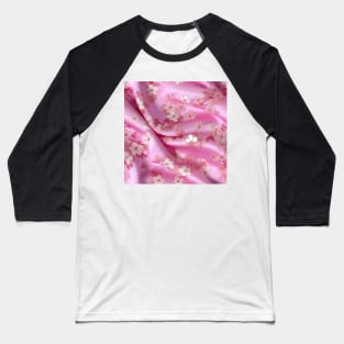 Cherry Blossom Silk: A Soft and Elegant Fabric Pattern for Fashion and Home Decor #3 Baseball T-Shirt